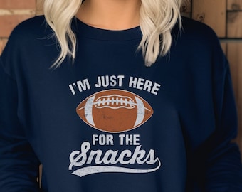I'm Just Here for the Snacks Superbowl Adult Crewneck Sweatshirt |Football Sweatshirt |Superbowl Crewneck