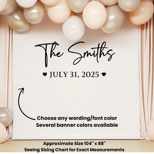 Personalized Name Wedding Backdrop| Engagement Party Backdrop| Shower Backdrop| Bride| Bridal Backdrop| Wedding Decor| Groom