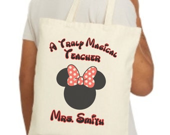 Personalized Magical Teacher Canvas Tote| Teacher Bag| Teacher Gift| Personalized Teacher Gift| Personalized Teacher Bag