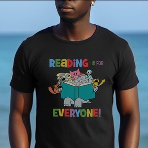 La lettura è per tutti Camicia Softstyle / Camicia Elefante e Maialino / Camicia Amante dei Libri / Camicia Insegnante / Camicia Bibliotecario / Mo Willems/
