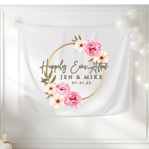 Personalized Floral Name Wedding Backdrop| Engagement Party Backdrop| Shower Backdrop| Bride| Bridal Backdrop| Wedding Décor| Groom