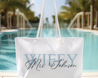 Personalized Wifey Oversized Weekend Bag| Personalized Bride Bag | Bridal Bag