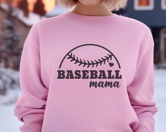 Sudadera Baseball Mama Crewneck / Sudadera deportiva / Sudadera de mujer / Sudadera de béisbol / Ropa de béisbol / Sudadera de invierno