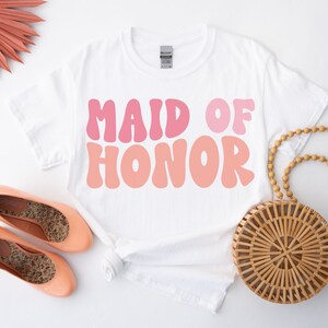 Retro Maid of Honor Shirt| Wedding Shirt | Bridal Party Shirt| Bachelorette Party Shirt