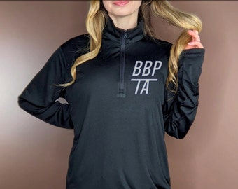 BBP TA Unisex Quarter-Zip Pullover with White Logo
