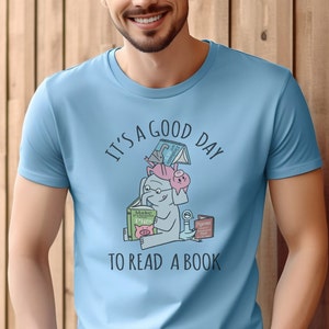 It&#39;s a Good Day to Read A Book Softstyle Shirt | Book Lover Shirt | Teacher Shirt | Librarian Shirt | Mo Willems