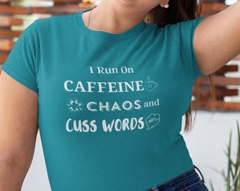 Caffeine Chaos T-Shirt: Funny Coffee Lover Gift