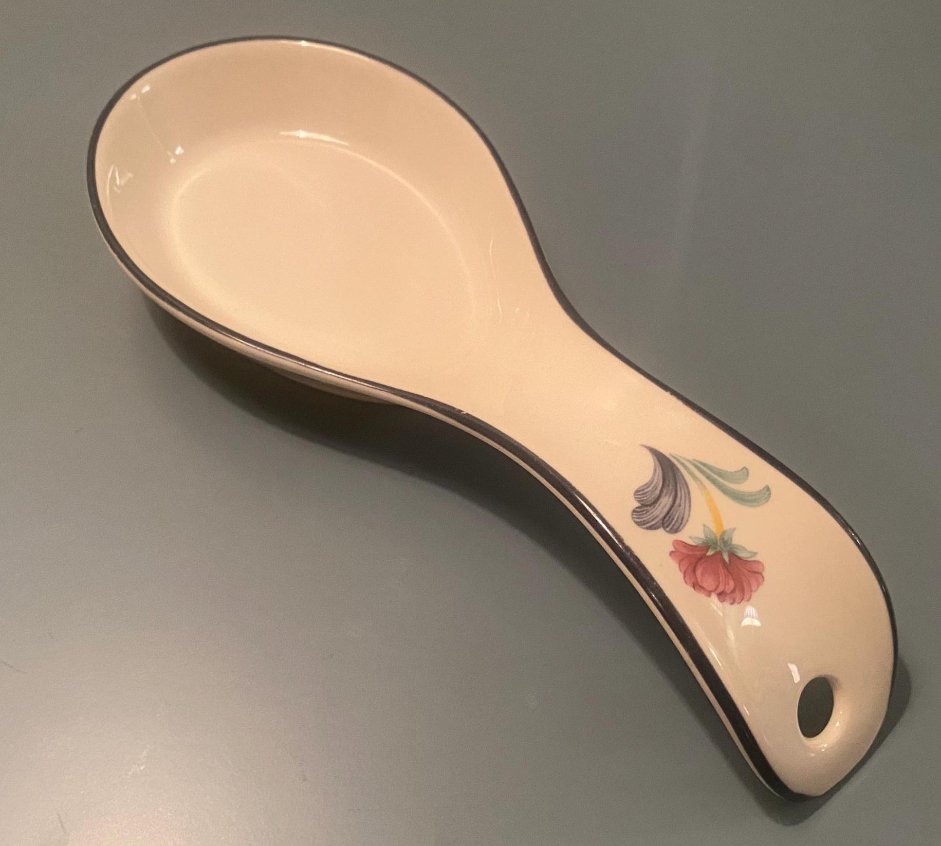 Lenox Poppies on Blue 猫型 スプーンレスト Lenox Chinastone Poppies on Blue Spoon Rest - Etsy