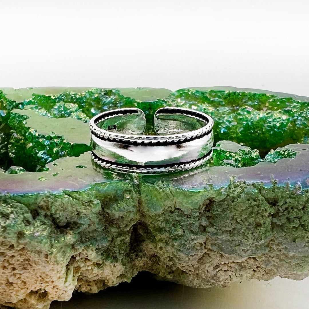 Ribbon Sterling Silver 925 Toe Ring - Etsy Australia
