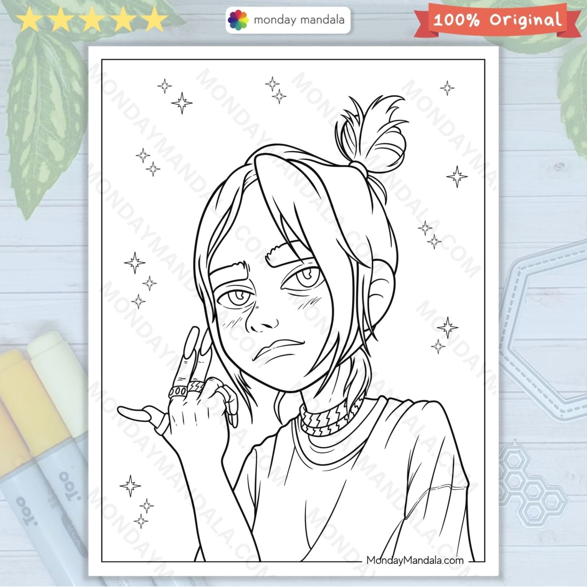 20 Billie Eilish Coloring Pages