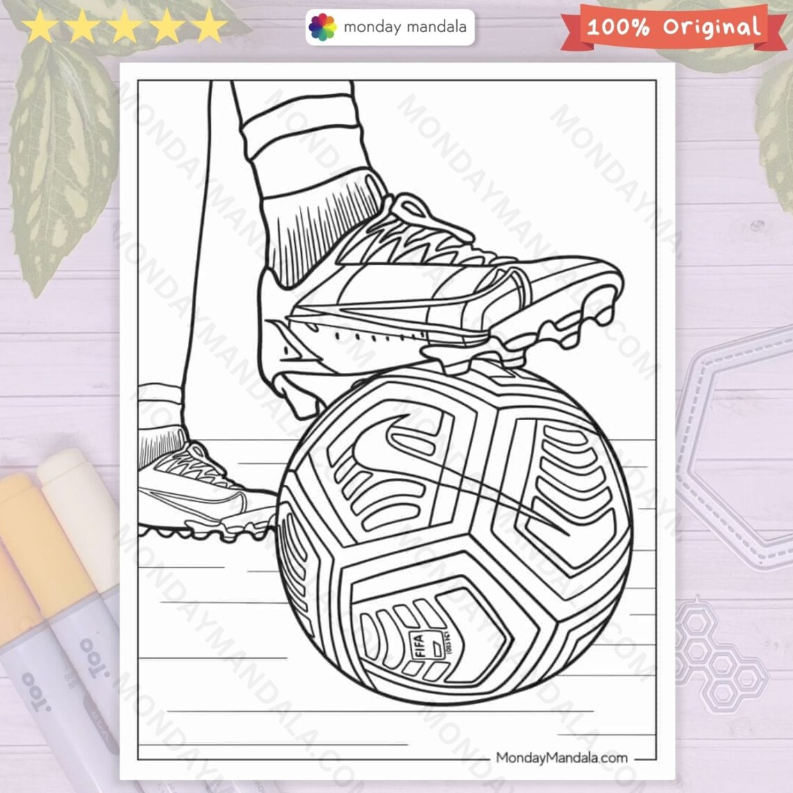 Soccer Coloring Book: 20 Exciting Soccer Action Coloring Pages ...
