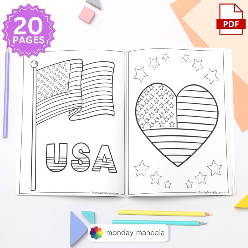American Flag Coloring Page Printable - Il 794xN.6005061212 6cc0