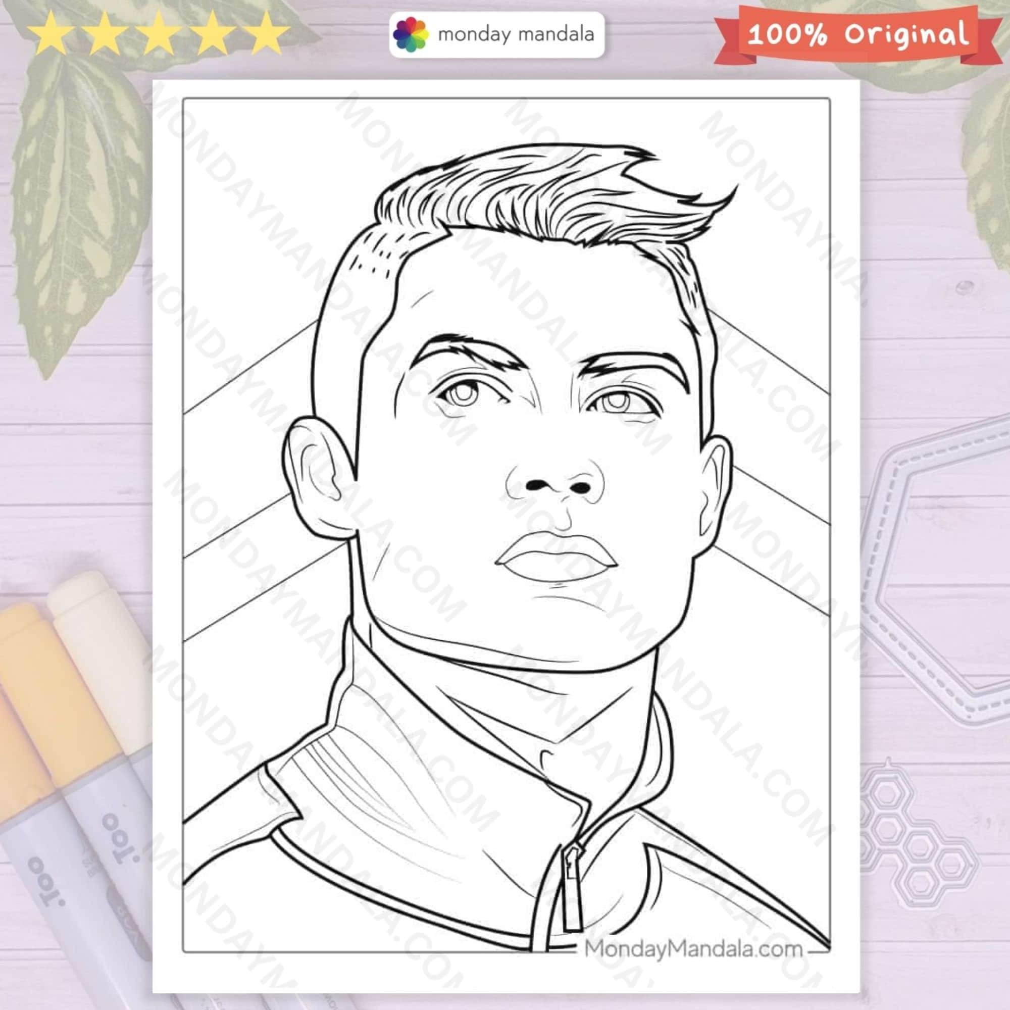 Cristiano Ronaldo Coloring Book: 20 Soccer Exciting Ronaldo-themed