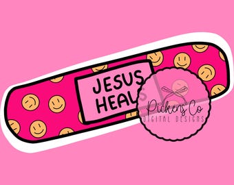 Jesus Heals bandaid PNG