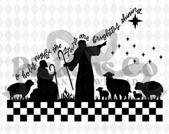 o holy night shepherds nativity png
