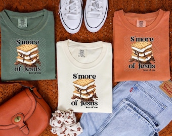 S’more of Jesus Less of Me | Christian Digital Download | Fall Faith Shirt Design | Procreate PNG | Camping Bible Verse Graphic