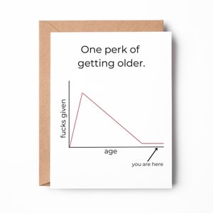 Carte d'anniversaire drôle, carte d'anniversaire drôle de vieillesse, carte d'anniversaire pour maman, papa, carte drôle de 50e anniversaire, carte de 60e anniversaire, zéro baise étant donné