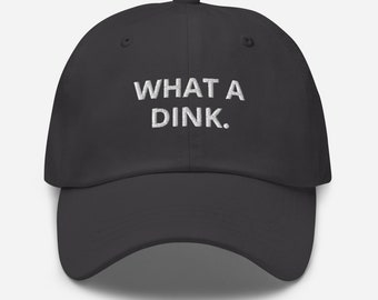 Was für ein Dink, lustiger Pickleball-Hut, Pickleball-Liebhaber-Geschenkideen, gestickter Hut, Pickleball-Geschenke, Gurkenball-Geschenk, lustiges Geschenk für Vati