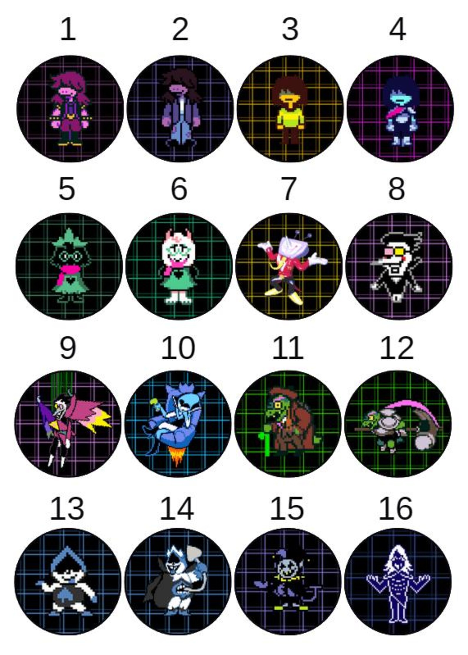 Deltarune Sprite Pin Buttons - Etsy