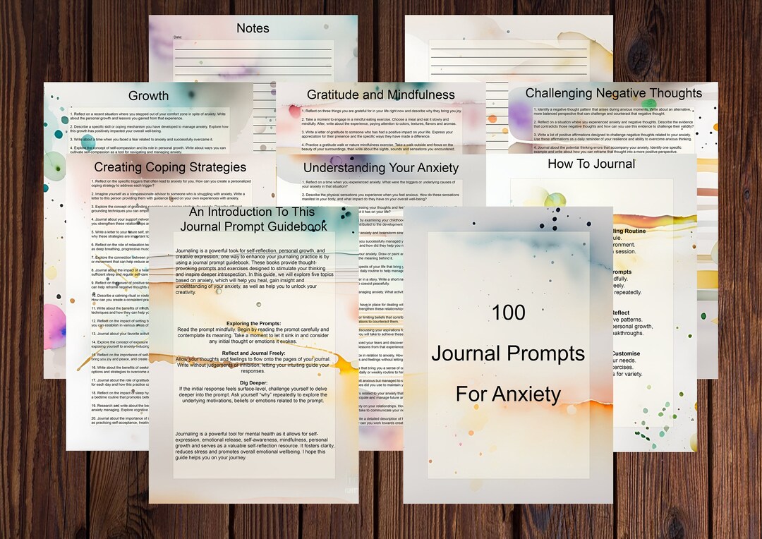 100 Journal Prompts for Anxiety | Mindfulness | Growth | Healing ...