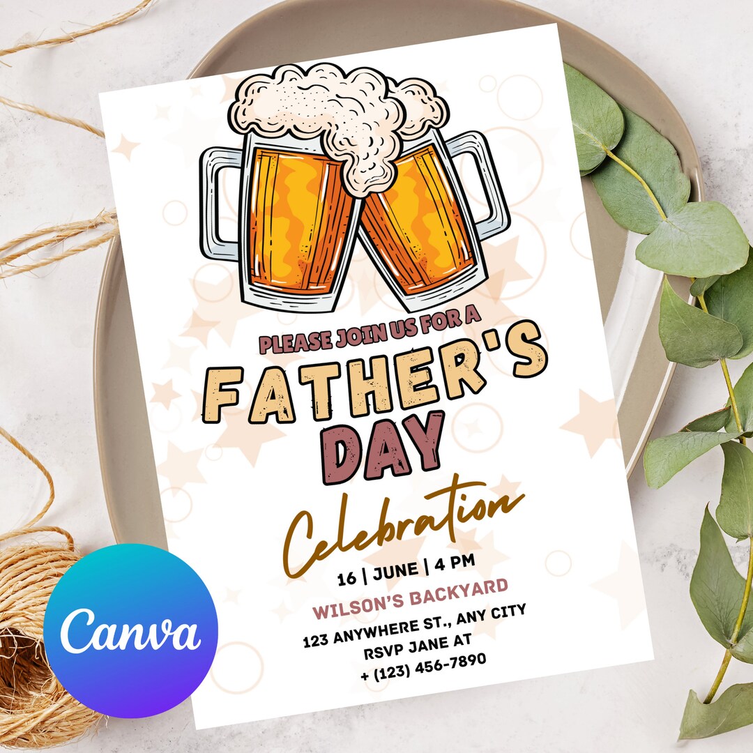 Invitación a la fiesta del día del padre Plantilla de invitación del ...