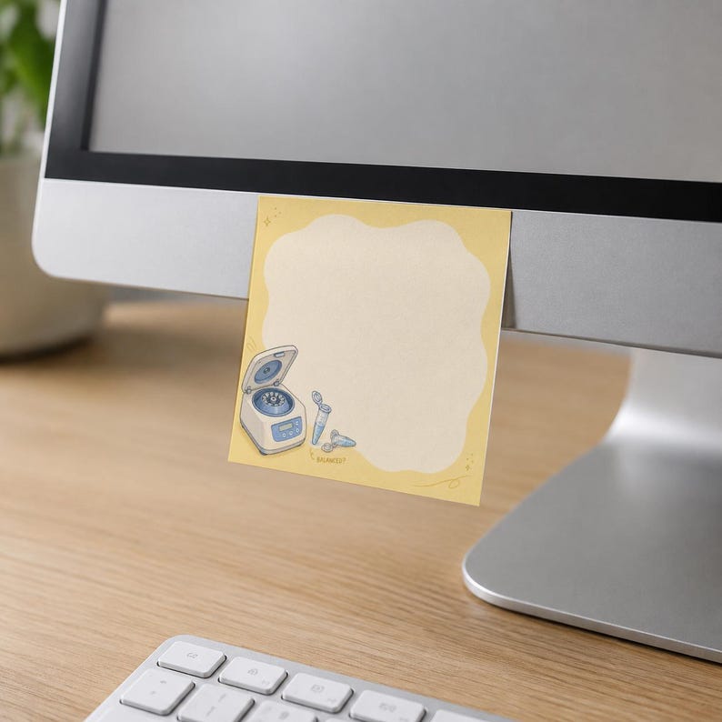Science Lab Sticky Notes, 4 Pack, 3x3 Inch, 50 Sheets per Pad for Study ...