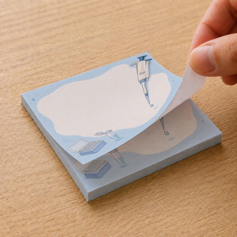 Science Lab Sticky Notes, 4 Pack, 3x3 Inch, 50 Sheets per Pad for Study ...