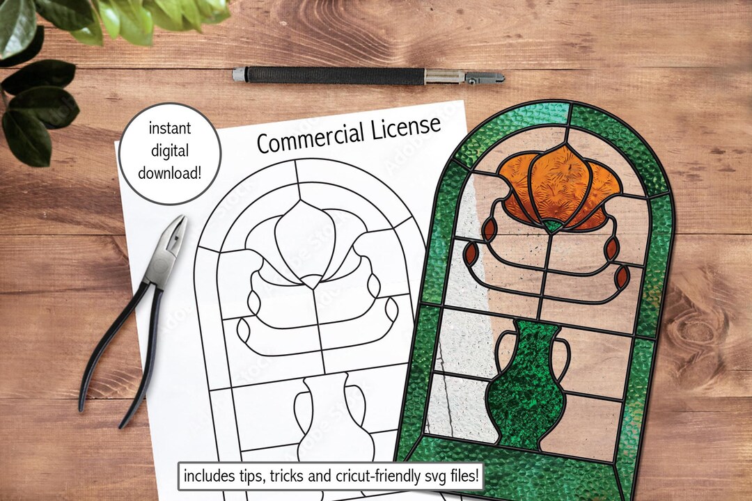 PATTERN - Flower Arch Leadlight Suncatcher COMMERCIAL LICENSE - Etsy ...