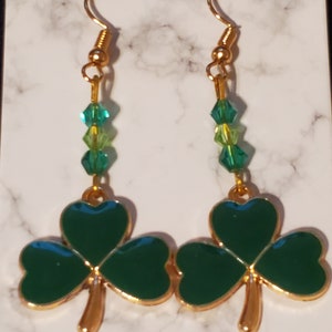 Shamrock charm earrings