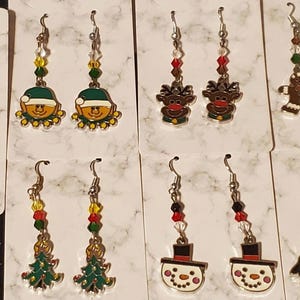 Christmas charm earrings