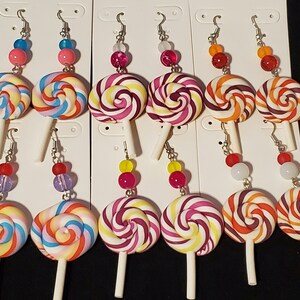 Lollipop charm earrings