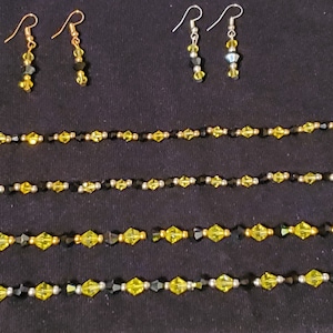 Pittsburgh Steelers team colors crystal jewelry