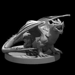 Chonky Red Dragon Wyrmling | Chromatic Dragon | Tabletop Miniature