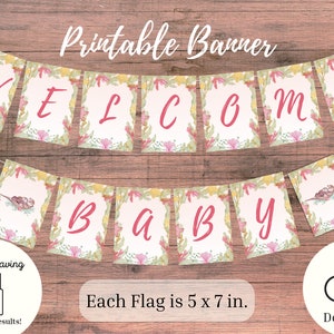 OTTERLY ECSTATIC Baby Shower Banner, niedlichen Aquarell Otter, unter dem Meer, digitaler Download, Mädchen, Wimpelkette, anpassbar, CCPOEG623
