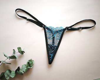 Braguitas atrevidas: Micro mini bikini -tanga de encaje floral