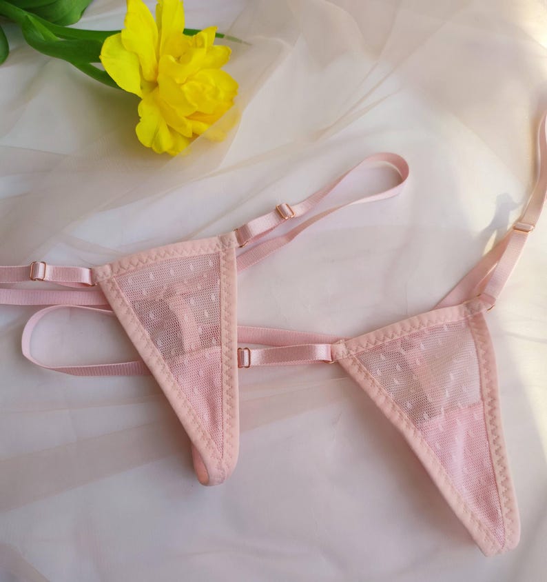Micro Rosa Extrem Micro String Bikini rosa transparente Masche - Etsy.de