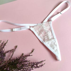 Cheeky undies:Extreme Micro thong floral lace