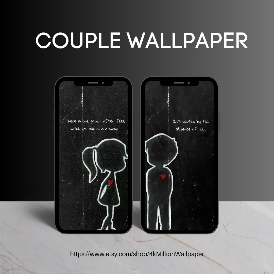 Couple Wallpaper Dark Cute HD Wallpaper Android Wallpaper iPhone Wallpaper Lock Screen Wallpaper Gift Etsy