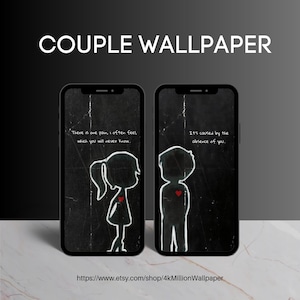 Couple Wallpaper Dark | Cute HD Wallpaper | Android Wallpaper | iPhone Wallpaper | Lock Screen Wallpaper | Gift