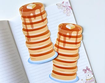 Pancake Stack Bookmark | Breakfast Food Bookmark | Laminated Bookmark on Both Sides | Book Accessories | Food Bookmark | Gift for Book Lover