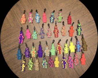 tiradores de cremallera de paracord