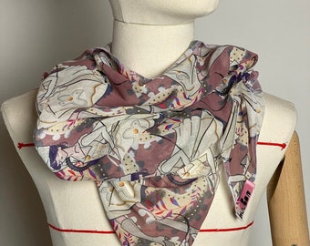Russian Ballet Motif Scarf / Ballet dancer shawl Raymonda Act III and Russian folk motifs / Elegant accessory / Artisan fashion gift