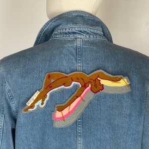 Patch Écusson Motif brodé Dark Angel / point de chaînette / à thermocoller et coudre / style customisé / Pop Rap / Iconique Lil Nas X LGBTQ+