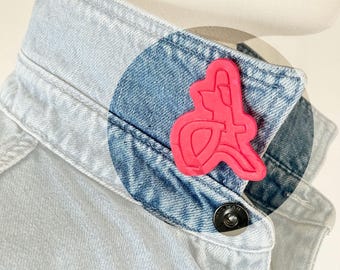 Neon Pink Eiffel Tower Brooch | 90s Style Handmade Jewelry | Trendy Pinterest Gift | Minimalist Pop Fun | French Paris Fashion Touch