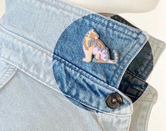 38mm PLA Tigress Cat Brooch, 3D Design