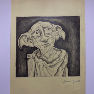 Dobby ART Realistic drawing illustration with pencils harry potter - disegno realistico Dobby illustrazione a matita harry potter
