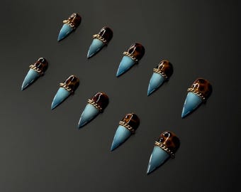 Denim Cateye Tortise shell Nails