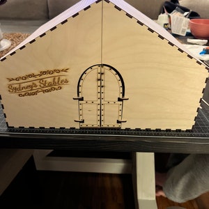 DIY Model Horse Stables Kit - Laser-Cut Wood - Build Your Own Horse Barn with Instructions