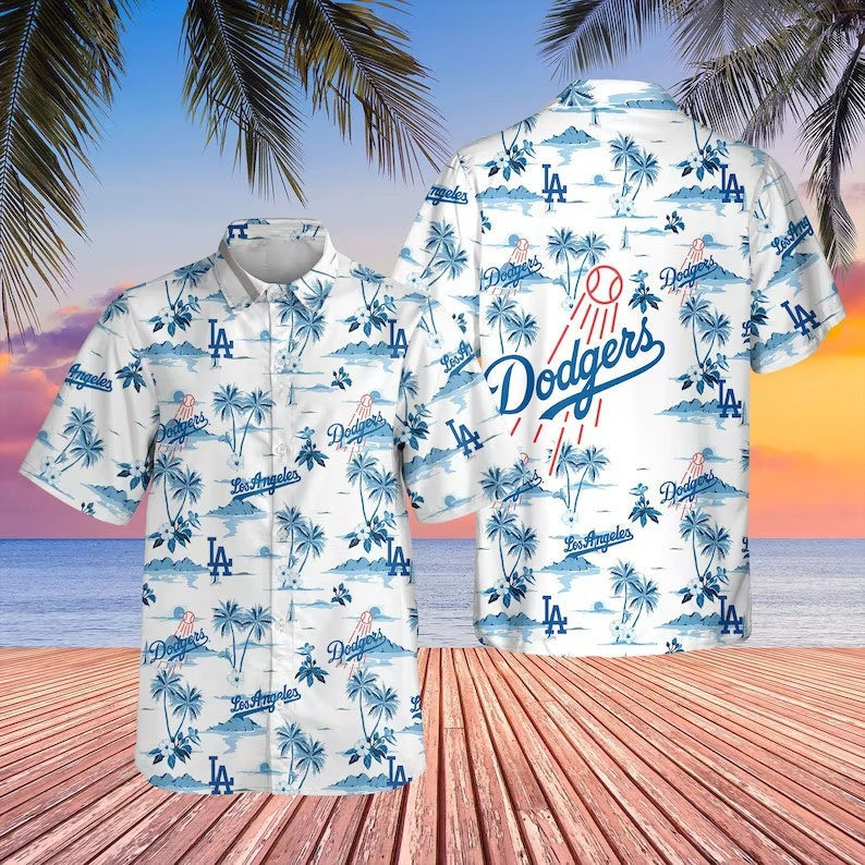 Los Angeles Dodgers MLB Us Flag Hawaiian Shirt Custom Summer Aloha
