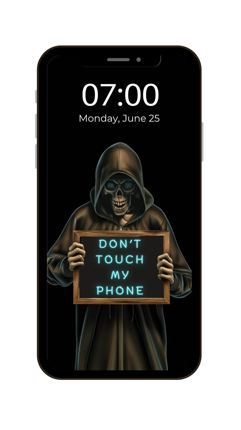 Set of 5 don't Touch My Phone Live Wallpapers, Iphone/android Live